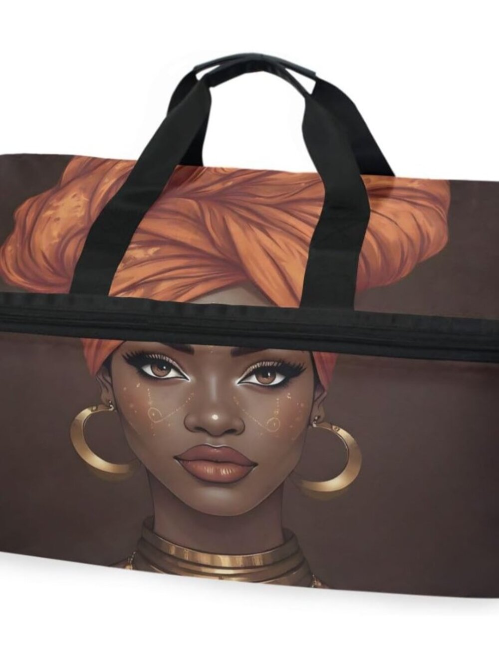 Travel Duffels African Pretty Girl Duffle Bag Luggage Sports Gym for Women & Men